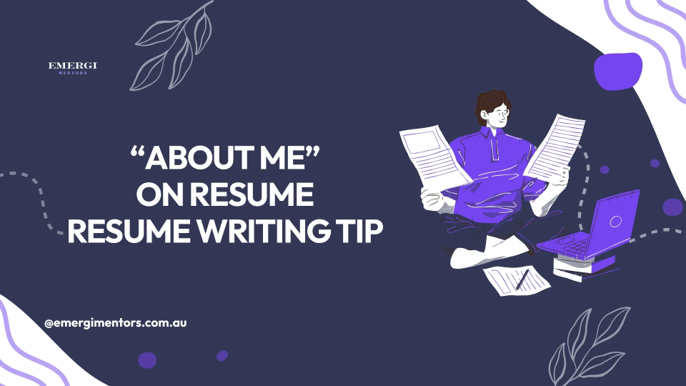 About me on resume, resume writing tip